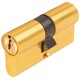 Цилиндровый механизм Фабрика замков 60 мм, ключ-ключ, латунь (67212)
