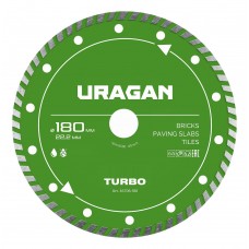 Диск алмазный отрезной сегментированный TURBO URAGAN 180 мм 36706-180  