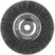 Щетка-крацовка дисковая для точильно-шлифовального станка 150?12.7 мм витая стальная проволока 0.3 мм ЗУБР Профессионал 35185-150_z02