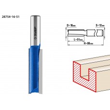 Фреза пазовая прямая удлинённая 16?51 мм хвостовик 12 мм ЗУБР Профессионал 28754-16-51
