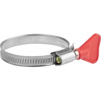 Хомут нержавеющий Бабочка 40 - 60 мм, накатная лента 9 мм, 2 шт ЗУБР Профессионал 37835-40-60