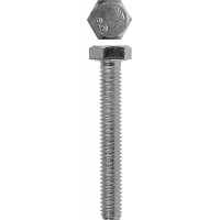 ЗУБР DIN 933, кл. пр. 5.8, M12 х 25 мм, цинк, 4 шт, болт (4-303076-12-025)