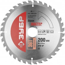 Диск пильный по дереву Оптимальный рез, 200 х 30 мм, 36Т ЗУБР 36912-200-30-36