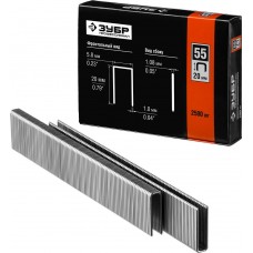 Скобы 20 мм, тип 55 (90/C), калибр 18GA, 2500 шт Профессионал ЗУБР 31855-20