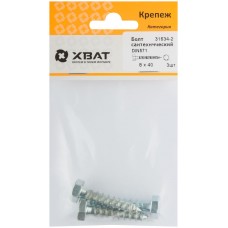Болт сантехнический 8х40 мм DIN 571, 3 шт 31634-2