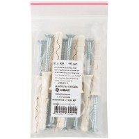 Дюбель-гвоздь нейлоновый с потайной манжетой LYT UK KP 8 х 60, 10 шт Фасовка (24635-0)