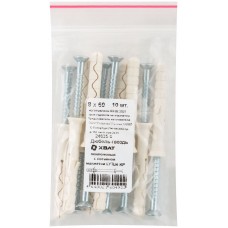 Дюбель-гвоздь нейлоновый с потайной манжетой LYT UK KP 8 х 60, 10 шт Фасовка (24635-0)