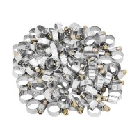 Хомуты металлические, Стандартное болтовое крепление 10-16 мм, 100 штук в упаковке, ширина 9 мм Сибртех (47556)