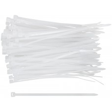 Хомуты нейлоновые для проводов, белые 100 шт., 2,5х100 мм (60242М)