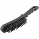 Корщетка стальная, черная пластиковая ручка, 275 мм, 6-ти рядная (38444)