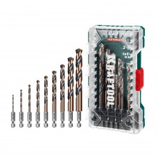 KRAFTOOL НЕХ-1/4?, 10 шт, набор сверл по металлу для винтовёртов и шуруповертов IMPACT READY (29652-H10)