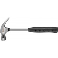 Молоток-гвоздодер, металлическая ручка, резиновая рукоятка 27 мм, 340 гр. (44612)