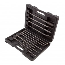 Набор буров по бетону, 6-8-10 х 160, 8-10-12 х 210, 10-12-14 х 260 мм, зубила 4 шт, SDS Plus Matrix (71098)