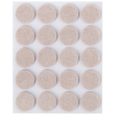 Подкладки для мебели самоклеющиеся круглые 17 мм, 20 шт., войлок (67524)