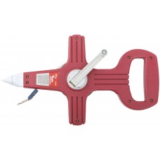 Рулетка геодезическая, стальная лента, красный открытый пластиковый корпус 30 м