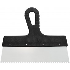 Шпатель зубчатый, 4х4 мм, нержавеющая сталь, пластиковая ручка, 250 мм (30-2345)