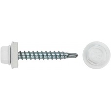 Шурупы кровельные со сверлом 4.8 х 32, белый RAL-9003 (фасовка 250 шт) (23569-4)