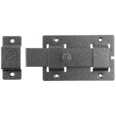 Задвижка накладная для дверей усиленная плоский засов цвет серебро ЗД-02 75х115 мм 37776-2  