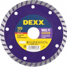 Сегментированный алмазный диск Multi Universal, 125 мм, (22.2 мм, 7 х 2.0 мм) DEXX 36702-125_z01