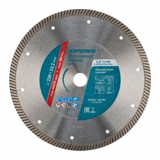 Диск алмазный, 230 х 22.2 мм, турбо с лазерной перфорацией, сухая резка Gross (73034)