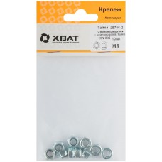 Гайка самоконтрящаяся с нейлоновой вставкой М6 ( фасовка 10 шт ) DIN 985 (28706-2)