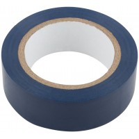Изолента ПВХ самозатухающая 19 мм х 0,13 мм х 10 м ( синяя ) (11001)