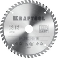 Пильный диск по дереву Precision, 216 х 30 мм, 48Т KRAFTOOL 36952-216-30