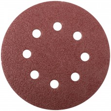 Круги шлифовальные с отверстиями (липучка), алюминий-оксидные, 125 мм, 5 шт. Р 40 (39662)