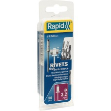 Алюминиевая заклепка 3.2 х 8 мм, 50 шт RAPID 5000383
