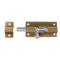 Накладная задвижка для окон и мебели 40 мм цвет коричневый металлик/цинк ШП-40 КМЦ 37753-40