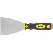 Шпатель для удаления ржавчины Профи, толщ. лезвия 1 мм, двухкомп.ручка с метал.бойком 3 (75 мм) (06673)