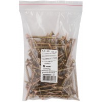 Шурупы желтопассированные, универсальные 5 х 60 100 шт Фасовка (21560-0)