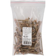 Шурупы желтопассированные, универсальные 5 х 60 100 шт Фасовка (21560-0)