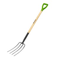 Вилы 4-рогие, сенные, кованые, 210х340х1260 мм, деревянный лакированный черенок Palisad (61393)