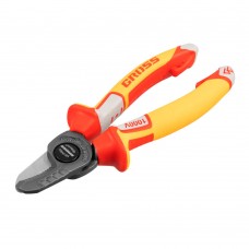 Кабелерез, диэлектрические рукоятки до 1000 В, трехкомпонентные рукоятки, 160 мм Gross (17725)