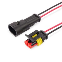 Разъем герметичный автомобильный РГА-2П с проводом (КВТ) (89507)