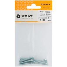 Винт с потайной головкой с полной резьбой оцинкованный DIN 965 4х30 9 шт.(фасовка) (27766-2)