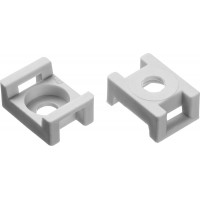 Площадка усиленная под хомут-стяжку 16 х 23 мм, нейлон, 100 шт, белая ЗУБР ПХС-У 30920