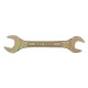 Ключ рожковый, 19 х 22 мм, желтый цинк Сибртех