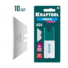 Нержавеющие трапециевидные лезвия INOX-A24, 10 шт KRAFTOOL 09626-S10