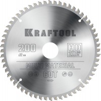 Пильный диск по алюминию Multi Material, 200 х 32 мм, 60Т KRAFTOOL 36953-200-32