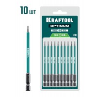 Биты OPTIMUM TX8 100 мм 10 штук KRAFTOOL 26126-8-100-S10