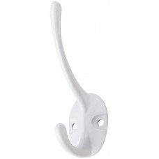 Крючок-вешалка двойной, белый (66873)