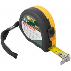 Рулетка Профи, калибр.лента, нейлон.покр., магн.крючок, эласт.корпус черн-желт., двойн.стопор 3 м х 16 мм