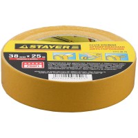 Лента клейкая двухсторонняя 38 мм, 25 м, на тканевой основе STAYER Professional 1217-38-25