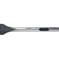 Зубило плоское изогнутое 80 x 400 мм HEX 28 ЗУБР БУРАН Профессионал 29372-80-400