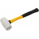 Киянка резиновая белая, фиберглассовая ручка 45 мм ( 230 гр )