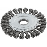 Корщетка дисковая прямая, посадочный диаметр 22,2 мм, стальная витая проволока 125 мм (39030)