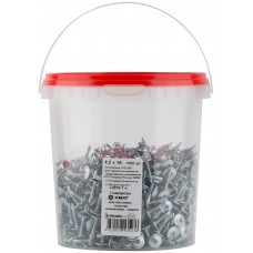 Саморезы для листовых пластин, наконечник-сверло 4,2 х 16 (фасовка Ведро 1000 шт) (22816-7В)