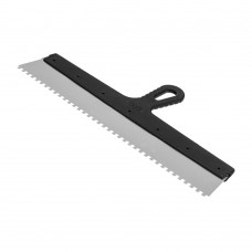 Шпатель из нержавеющей стали, 450 мм, зуб 6 х 6 мм, пластмассовая ручка Сибртех (85470)